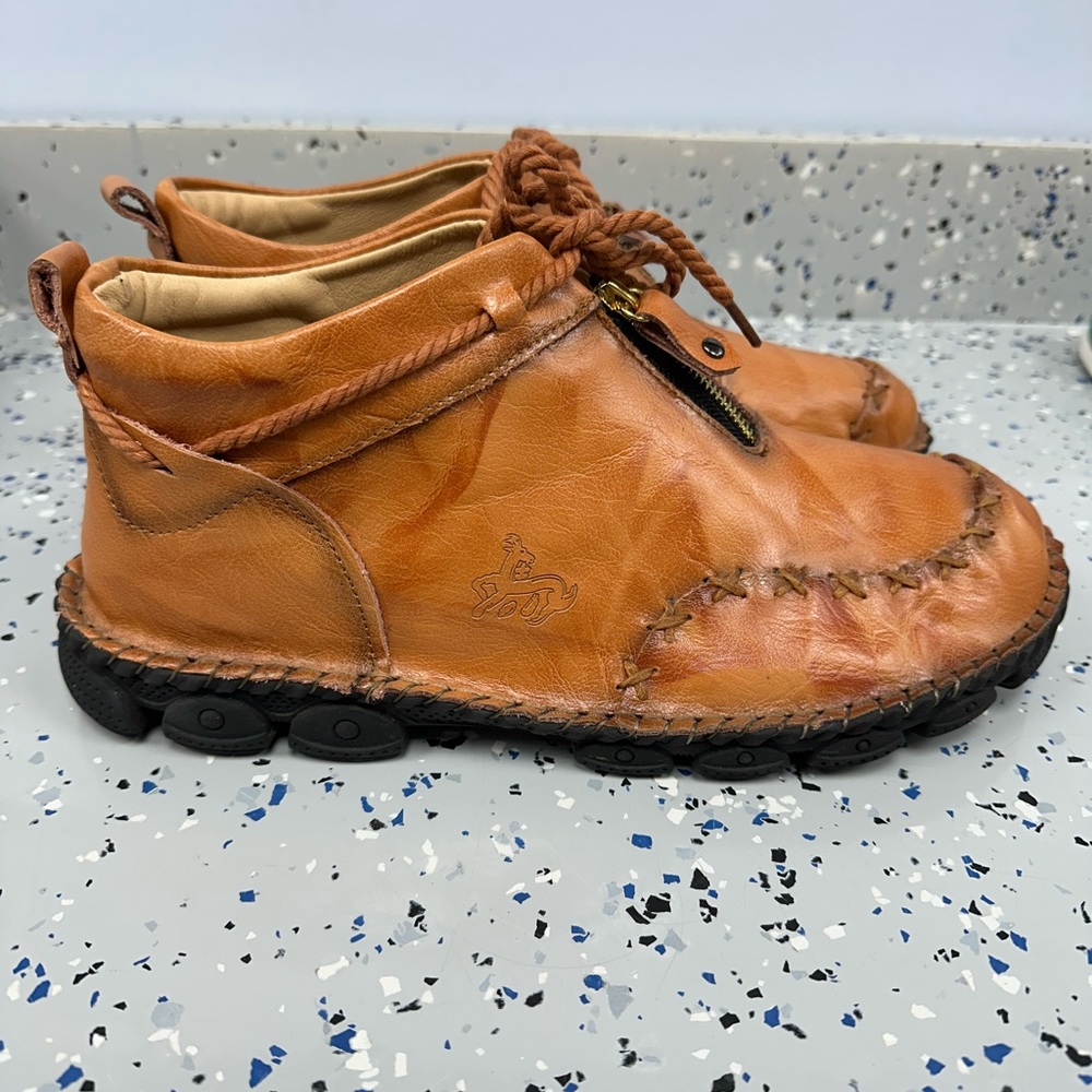 Men's Tan Leather Shoes size 47
